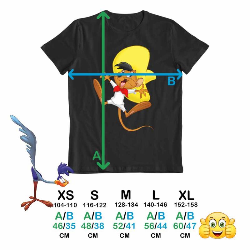 Fashion, accesorii si bijuterii - Copii - Imbracaminte copii - Tricouri copii - Tricou Copii Fete Speedy Gonzalez Looney Tunes, negru, marime XL Copii - Infinity.ro