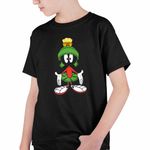 Fashion, accesorii si bijuterii - Copii - Imbracaminte copii - Tricouri copii - Tricou Copii Baieti Marvin Martianul, negru, marime S Copii - Infinity.ro