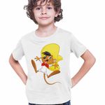 Fashion, accesorii si bijuterii - Copii - Imbracaminte copii - Tricouri copii - Tricou Copii Baieti Speedy Gonzalez Looney Tunes, alb, marime XL Copii - Infinity.ro