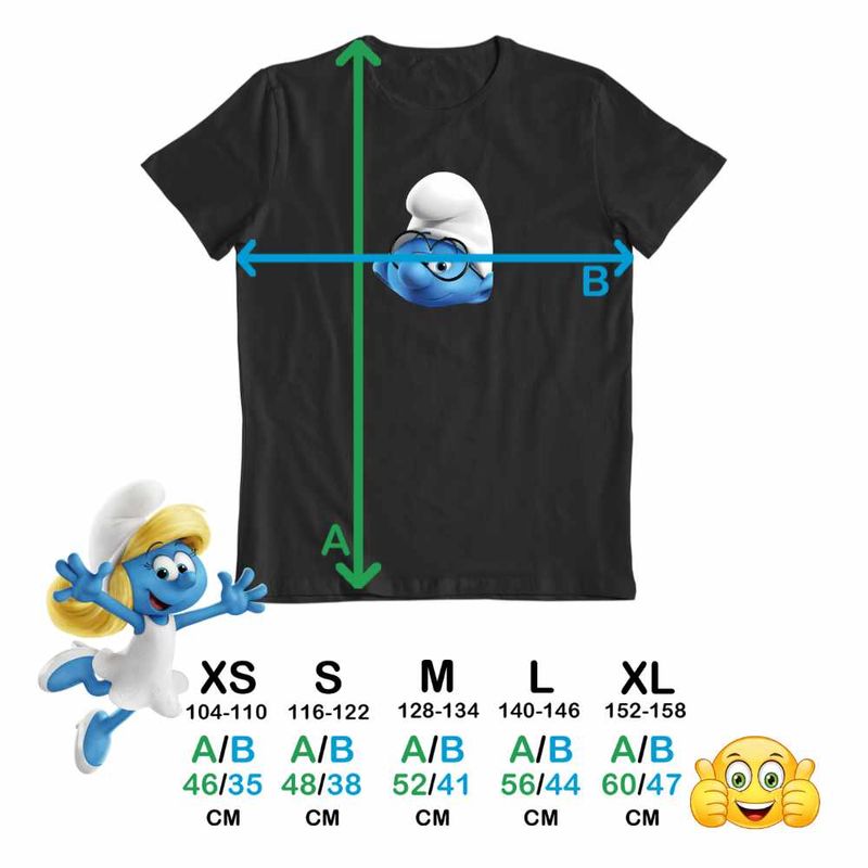 Fashion, accesorii si bijuterii - Copii - Imbracaminte copii - Tricouri copii - Tricou Copii Fete Strumfii Istetul CoolTrend, negru, marime L Copii - Infinity.ro