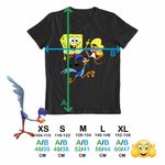 Fashion, accesorii si bijuterii - Copii - Imbracaminte copii - Tricouri copii - Tricou Copii Fete Speedy Gonzales SpongeBob Road Runner, negru, marime XL Copii - Infinity.ro