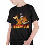 Fashion, accesorii si bijuterii - Copii - Imbracaminte copii - Tricouri copii - Tricou Copii Baieti Bunnicula Draculas Vampirul Iepuras CoolTrend, negru, marime XL Copii - Infinity.ro
