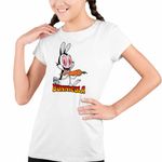 Fashion, accesorii si bijuterii - Copii - Imbracaminte copii - Tricouri copii - Tricou Copii Fete Draculas Vampirul Iepuras CoolTrend, alb, marime L Copii - Infinity.ro