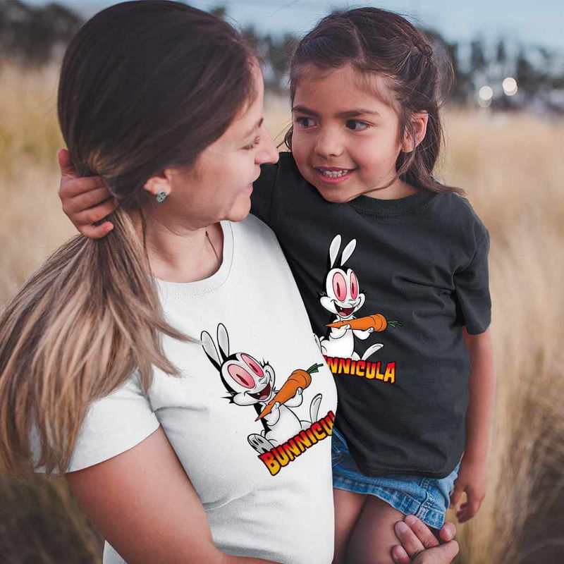 Fashion, accesorii si bijuterii - Copii - Imbracaminte copii - Tricouri copii - Tricou Copii Fete Draculas Vampirul Iepuras CoolTrend, alb, marime L Copii - Infinity.ro