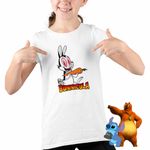 Fashion, accesorii si bijuterii - Copii - Imbracaminte copii - Tricouri copii - Tricou Copii Fete Draculas Vampirul Iepuras CoolTrend, alb, marime L Copii - Infinity.ro