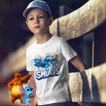 Fashion, accesorii si bijuterii - Copii - Imbracaminte copii - Tricouri copii - Tricou Copii Baieti Strumfii Aventuri CoolTrend, alb, marime XS Copii - Infinity.ro