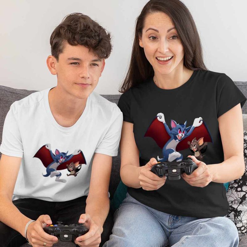 Fashion, accesorii si bijuterii - Copii - Imbracaminte copii - Tricouri copii - Tricou Copii Baieti Tom si Jerry Dracula Vampiri Halloween Horror CoolTrend, negru, marime S Copii - Infinity.ro