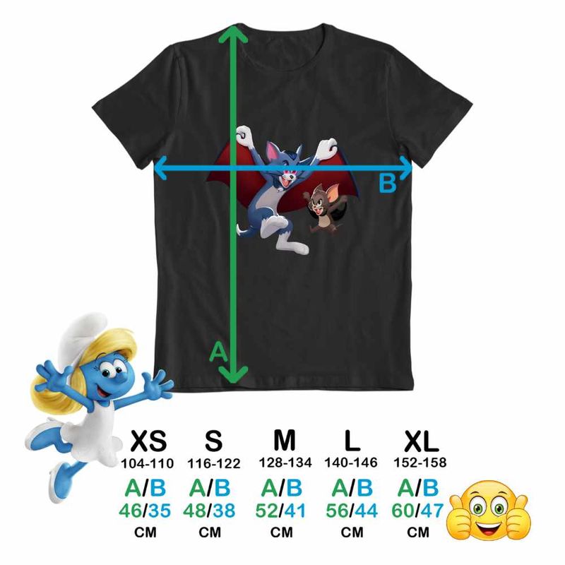 Fashion, accesorii si bijuterii - Copii - Imbracaminte copii - Tricouri copii - Tricou Copii Baieti Tom si Jerry Dracula Vampiri Halloween Horror CoolTrend, negru, marime S Copii - Infinity.ro