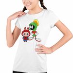Fashion, accesorii si bijuterii - Copii - Imbracaminte copii - Tricouri copii - Tricou Copii Fete Labubu Spiderman Extraterestru Marvin Looney, alb, marime S Copii - Infinity.ro