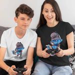 Fashion, accesorii si bijuterii - Copii - Imbracaminte copii - Tricouri copii - Tricou Copii Baieti Strumfii Detectiv Sherlock CoolTrend, negru, marime XS Copii - Infinity.ro