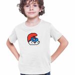 Fashion, accesorii si bijuterii - Copii - Imbracaminte copii - Tricouri copii - Tricou Copii Baieti Pixel Art Papa Strumf CoolTrend, alb, marime S Copii - Infinity.ro