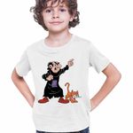 Fashion, accesorii si bijuterii - Copii - Imbracaminte copii - Tricouri copii - Tricou Copii Baieti Gargamel Azrael Strumfii Vrajitor CoolTrend, alb, marime L Copii - Infinity.ro
