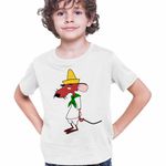 Fashion, accesorii si bijuterii - Copii - Imbracaminte copii - Tricouri copii - Tricou Copii Baieti Rodriguez Slowpoke Speedy Gonzales, alb, marime L Copii - Infinity.ro