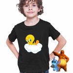 Fashion, accesorii si bijuterii - Copii - Imbracaminte copii - Tricouri copii - Tricou Copii Baieti Tweety Norisor CoolTrend, negru, marime S Copii - Infinity.ro