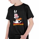 Fashion, accesorii si bijuterii - Copii - Imbracaminte copii - Tricouri copii - Tricou Copii Baieti Draculas Vampirul Iepuras CoolTrend, negru, marime XS Copii - Infinity.ro