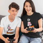 Fashion, accesorii si bijuterii - Copii - Imbracaminte copii - Tricouri copii - Tricou Copii Baieti Draculas Vampirul Iepuras CoolTrend, negru, marime XS Copii - Infinity.ro