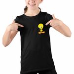 Fashion, accesorii si bijuterii - Copii - Imbracaminte copii - Tricouri copii - Tricou Copii Fete Tweety Looney Tunes CoolTrend, negru, marime XL Copii - Infinity.ro