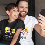 Fashion, accesorii si bijuterii - Copii - Imbracaminte copii - Tricouri copii - Tricou Copii Baieti Speedy Gonzales SpongeBob Road Runner, alb, marime XS Copii - Infinity.ro