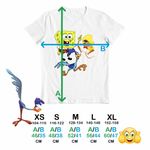 Fashion, accesorii si bijuterii - Copii - Imbracaminte copii - Tricouri copii - Tricou Copii Baieti Speedy Gonzales SpongeBob Road Runner, alb, marime XS Copii - Infinity.ro