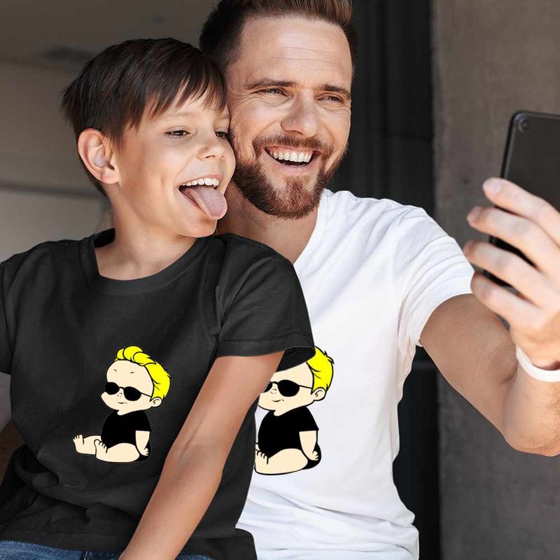 Fashion, accesorii si bijuterii - Copii - Imbracaminte copii - Tricouri copii - Tricou Copii Baieti Johnny Bravo Bebelus Blond Ochelari, alb, marime L Copii - Infinity.ro