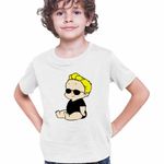 Fashion, accesorii si bijuterii - Copii - Imbracaminte copii - Tricouri copii - Tricou Copii Baieti Johnny Bravo Bebelus Blond Ochelari, alb, marime L Copii - Infinity.ro