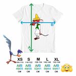 Fashion, accesorii si bijuterii - Copii - Imbracaminte copii - Tricouri copii - Tricou Copii Fete Rodriguez Slowpoke Speedy Gonzales, alb, marime L Copii - Infinity.ro