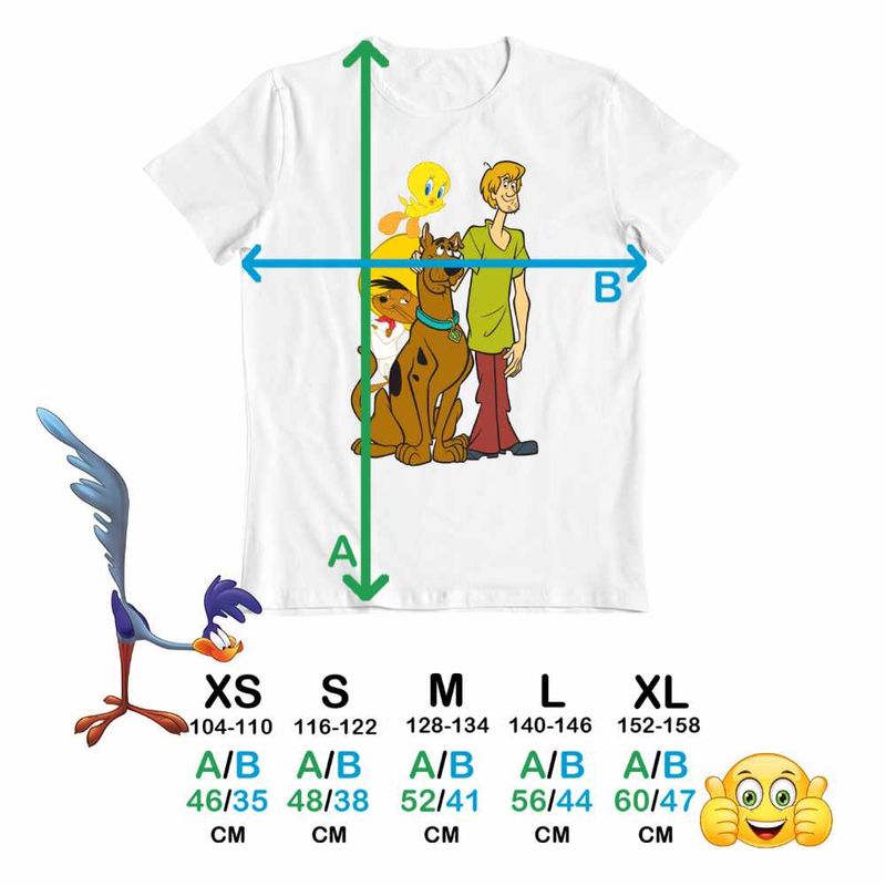 Fashion, accesorii si bijuterii - Copii - Imbracaminte copii - Tricouri copii - Tricou Copii Baieti Speedy Gonzales Scooby Doo Tweety, alb, marime S Copii - Infinity.ro
