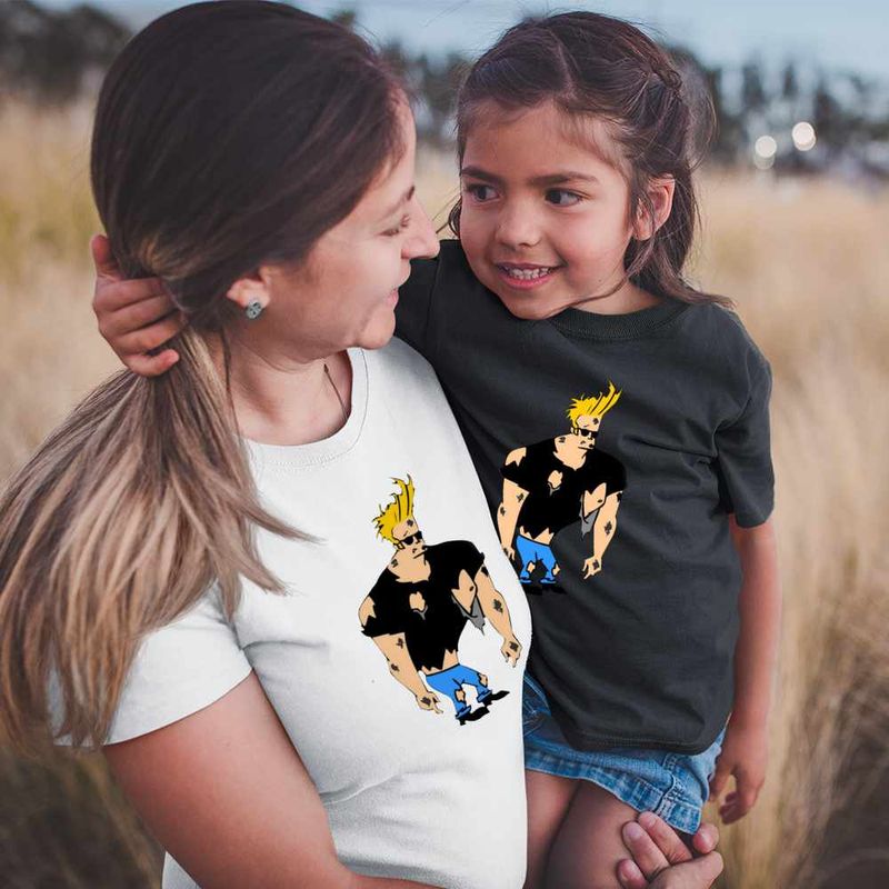 Fashion, accesorii si bijuterii - Copii - Imbracaminte copii - Tricouri copii - Tricou Copii Fete Johnny Bravo Batut Ciufulit, alb, marime XS Copii - Infinity.ro