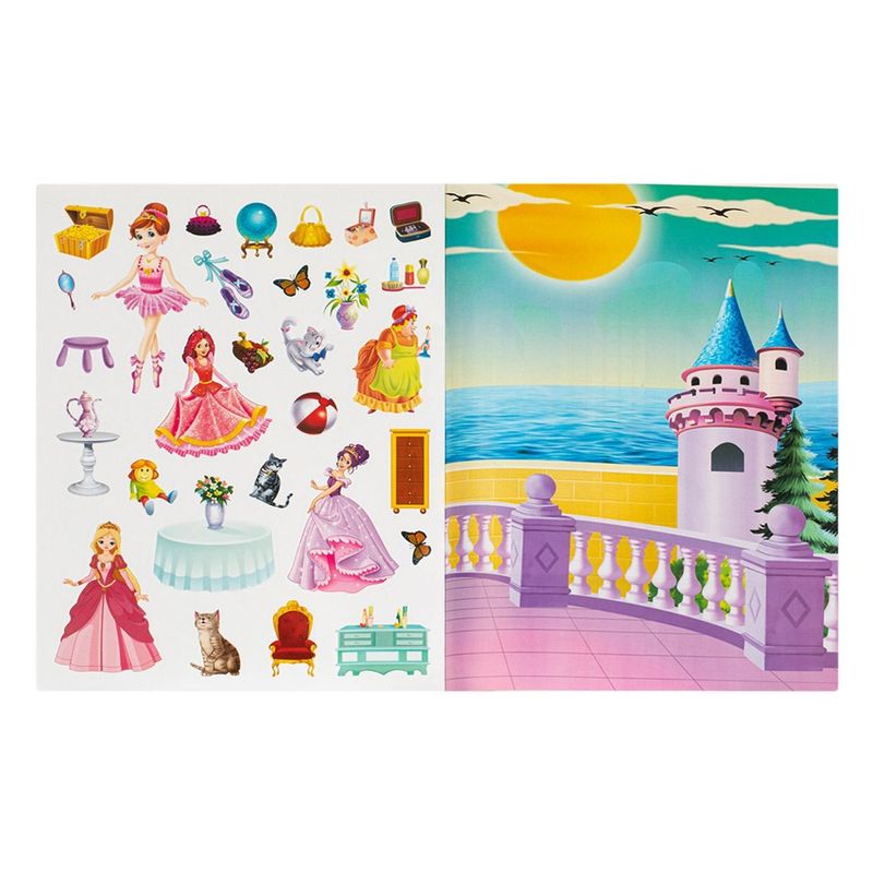 Casa si Gradina - Decoratiuni - Stickere decorative - Set Creativ Castel cu Autocolante, 12 pagini, Roz - Infinity.ro