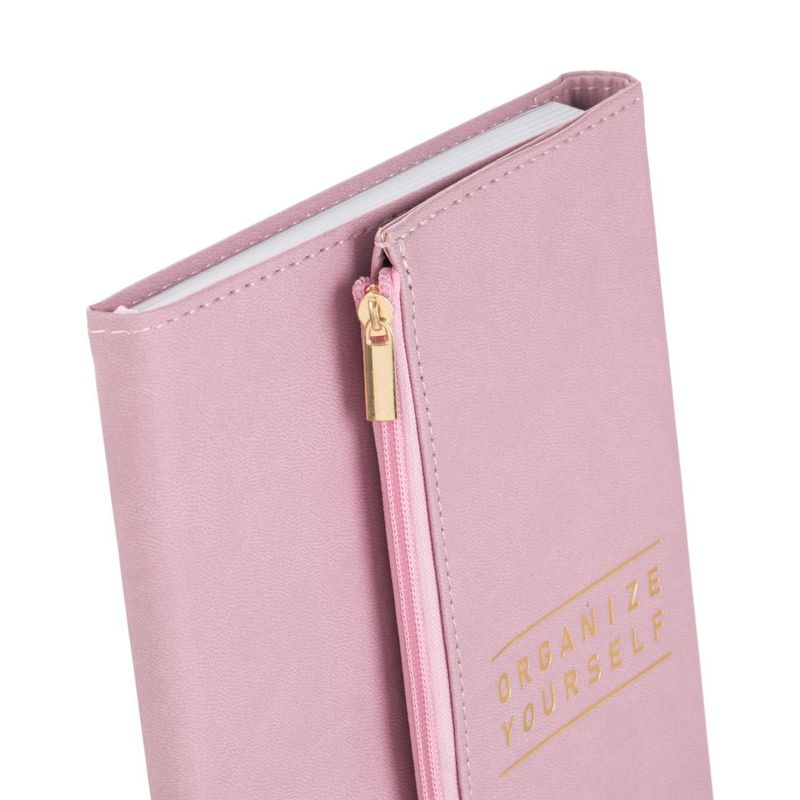 Carti si Birotica - Papetarie - Agende si calendare - Agende si carnete - Agenda A5 cu Husa cu Fermoar, 96 File, Roz - Infinity.ro
