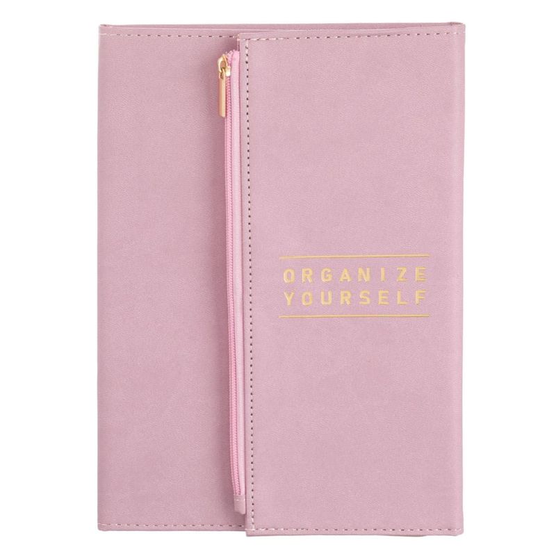 Carti si Birotica - Papetarie - Agende si calendare - Agende si carnete - Agenda A5 cu Husa cu Fermoar, 96 File, Roz - Infinity.ro