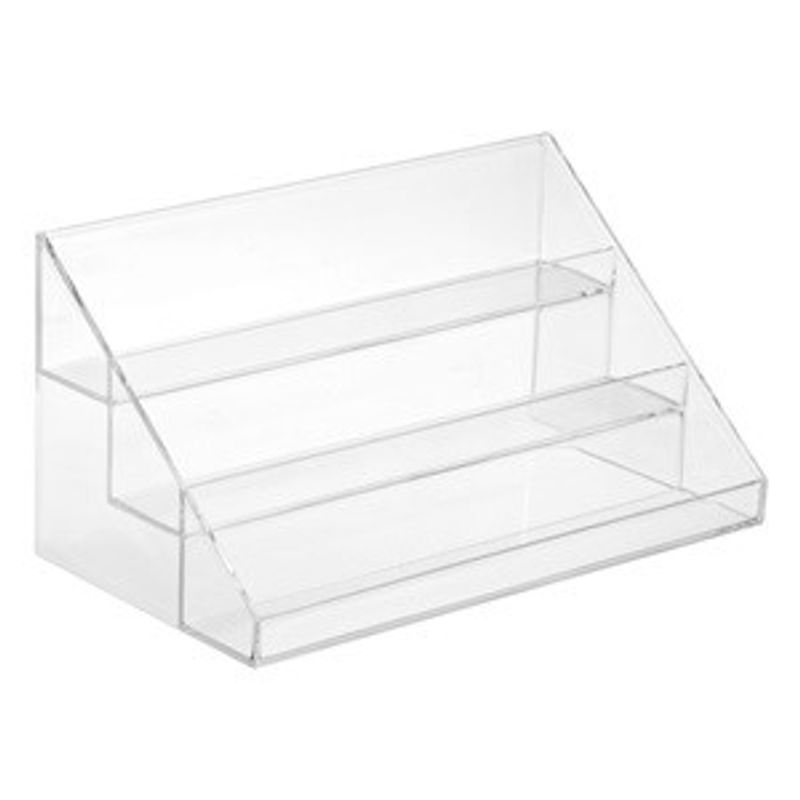 Ingrijire personala si Cosmetice - Machiaj - Portfarduri si genti cosmetice - Suport Cosmetice Acrilic Transparent cu 3 Nivele pentru Organizare - Infinity.ro