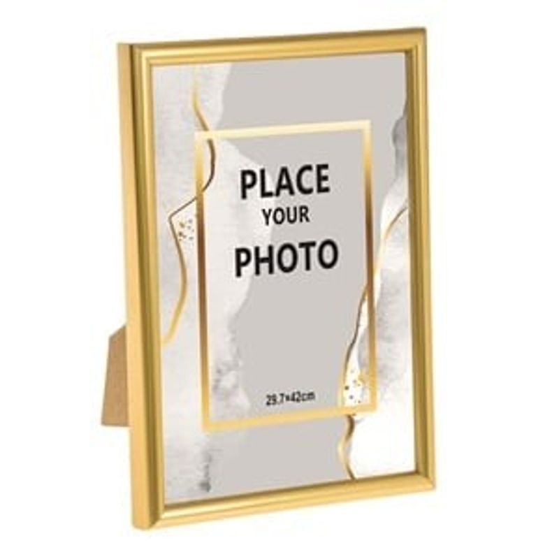 Casa si Gradina - Decoratiuni - Obiecte decorative - Accesorii decorative - Rama foto decorativa aurie 30x42cm, metal, pentru perete - Infinity.ro