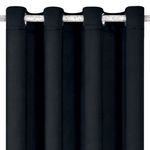 Casa si Gradina - Textile si covoare - Perdele si draperii - Draperii - Draperie decorativa neagra, cu inele, 140x260 cm, blackout - Infinity.ro