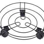 Casa si Gradina - Gradinarit si plante - Plante si ghivece - Ghivece si suporturi - Suport pentru ghiveci, Metalic Negru, cu 3 Roti, Diametru 30 cm, Inaltime 4 cm - Infinity.ro
