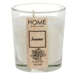 Casa si Gradina - Decoratiuni - Aromaterapie si lumanari - Lumanari si candele - Lumanare parfumata cu aroma de iasomie, in recipient de sticla, 5x6.5 cm, alba - Infinity.ro