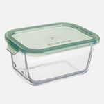 Casa si Gradina - Bucatarie si vesela - Cani si pahare - Sticle - Caserola din Sticla cu Capac Verde 900ml - Infinity.ro