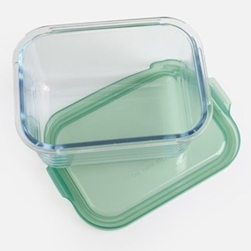 Casa si Gradina - Bucatarie si vesela - Cani si pahare - Sticle - Caserola din Sticla cu Capac Verde 900ml - Infinity.ro