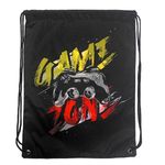 Sport si Outdoor - Articole de voiaj - Rucsacuri - Saculet Textil Negru Gaming cu Sireturi 34x42cm - Infinity.ro