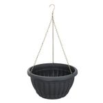 Casa si Gradina - Gradinarit si plante - Plante si ghivece - Ghivece si suporturi - Ghiveci Flori Suspendat din Plastic Gri cu Lanturi Metalice - Infinity.ro