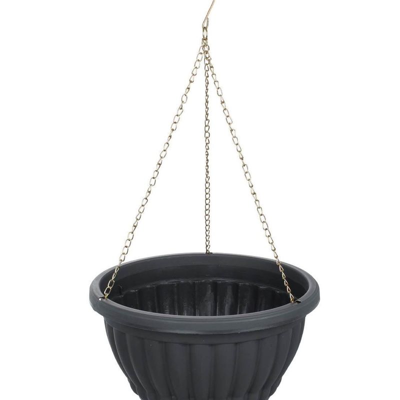 Casa si Gradina - Gradinarit si plante - Plante si ghivece - Ghivece si suporturi - Ghiveci Flori Suspendat din Plastic Gri cu Lanturi Metalice - Infinity.ro