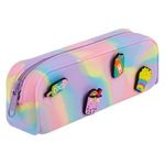Carti si Birotica - Rechizite - Penare - Penar din Silicon Rainbow cu 4 Insigne Decorative, 18x5x6.7cm - Infinity.ro