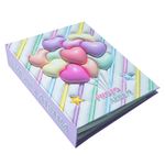 Market - Cadouri - Rame si albume foto - Album Foto 40 Poze 10x15 cm cu Toc de Protectie, Model Inimioare Pastel, Buzunare Slip-in - Infinity.ro