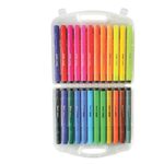 Carti si Birotica - Birotica - Instrumente de scris - Markere si carioci - Set 24 Markere Jumbo Lavabile S-COOL, Corp Triunghiular Ergonomic, Varf Conic Rezistent, Cutie Plastica cu Maner - Infinity.ro