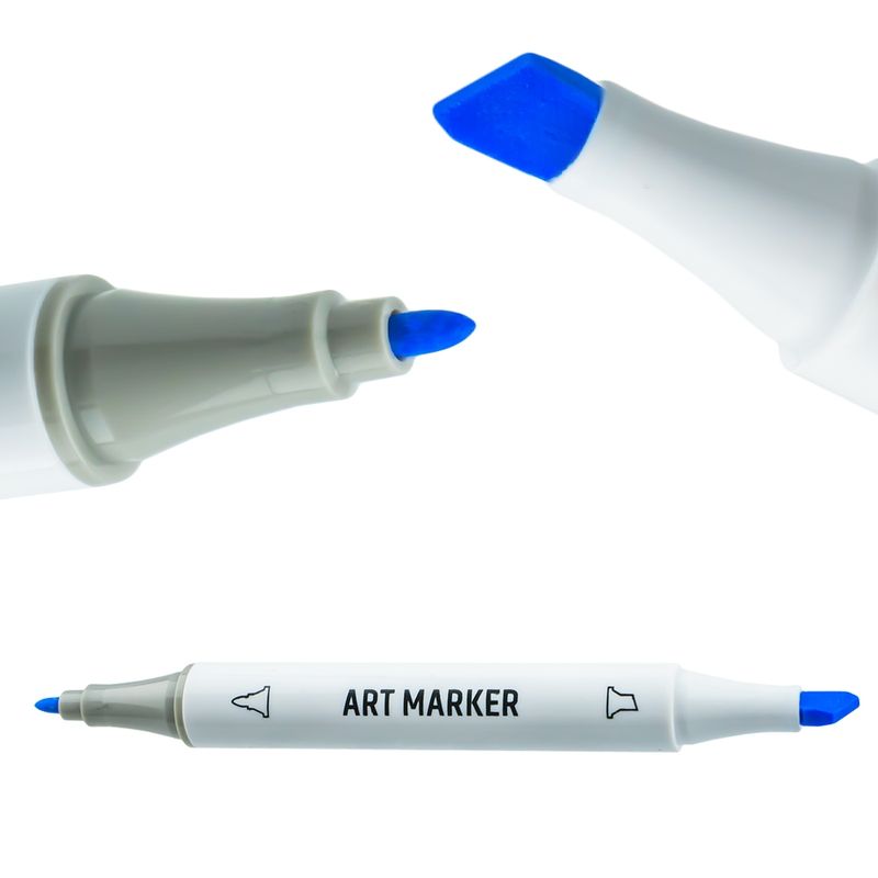 Carti si Birotica - Birotica - Instrumente de scris - Markere si carioci - Set 36 Markere Grafice cu Alcool S-COOL, Doua Capete 3mm-6mm (Subtire si Tesit), Cutie Plastica cu Maner - Infinity.ro