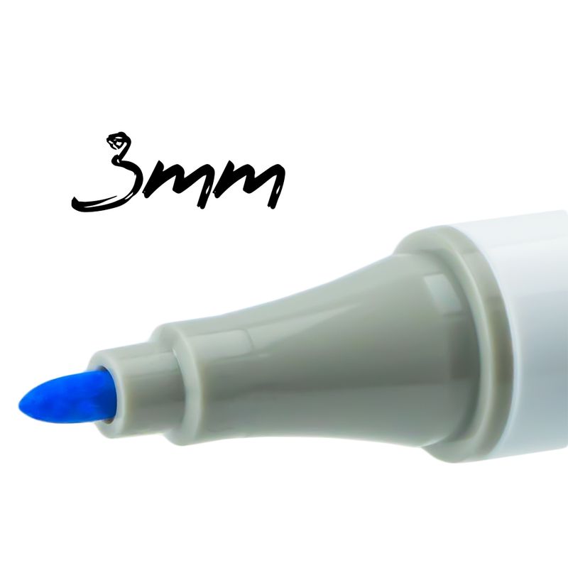 Carti si Birotica - Birotica - Instrumente de scris - Markere si carioci - Set 60 Markere Grafice cu Alcool S-COOL, Doua Capete 3mm-6mm (Subtire si Tesit), Cutie Plastica cu Maner - Infinity.ro
