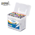 Carti si Birotica - Birotica - Instrumente de scris - Markere si carioci - Set 60 Markere Grafice cu Alcool S-COOL, Doua Capete 3mm-6mm (Subtire si Tesit), Cutie Plastica cu Maner - Infinity.ro