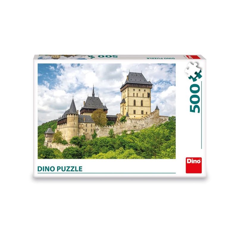 Jucarii, Copii si Bebe - Jucarii si jocuri - Jocuri si puzzle - Puzzle - Puzzle 500 Piese DINO TOYS Castelul Karlstejn Cehia, Peisaj Istoric, Format Orizontal 47 x 33 cm, Fabricat in Cehia - Infinity.ro