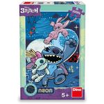 Jucarii, Copii si Bebe - Jucarii si jocuri - Jocuri si puzzle - Puzzle - Puzzle Neon 100 Piese XL DINO TOYS Disney Stitch, Straluceste in Intuneric, Format 33 x 47 cm - Infinity.ro