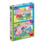Jucarii, Copii si Bebe - Jucarii si jocuri - Jocuri si puzzle - Puzzle - Set 2 Puzzle DINO TOYS Peppa Pig: Acasa (24 + 48 Piese), Carton Durabil Certificat FSC, Fabricat in Cehia - Infinity.ro